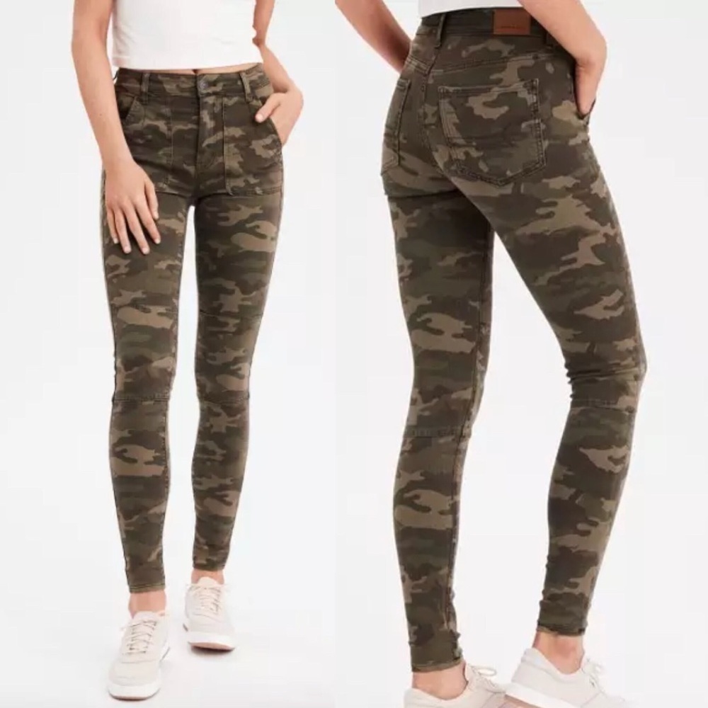 American Eagle Camo Hi-Rise Jegging Super Stretch